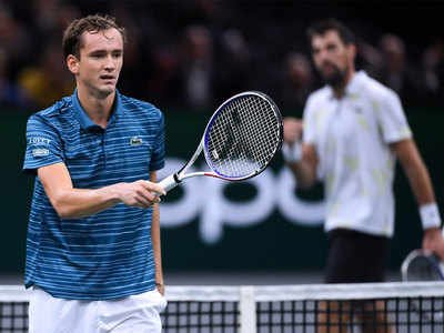 Medvedev stunned by Chardy at Paris Masters, Khachanov out