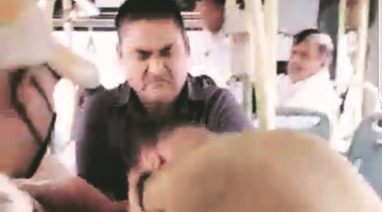 DTC bus marshal beaten up by policeman