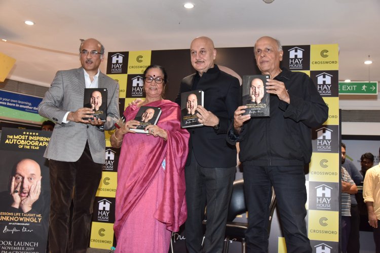 Anupam Kher launches his autobiography, ‘Lessons Life Taught Me, Unknowingly’ with filmmakers Mahesh Bhatt and Sooraj Barjatiya as Guests of Honour and mother Dulari Kher as the Chief Guest