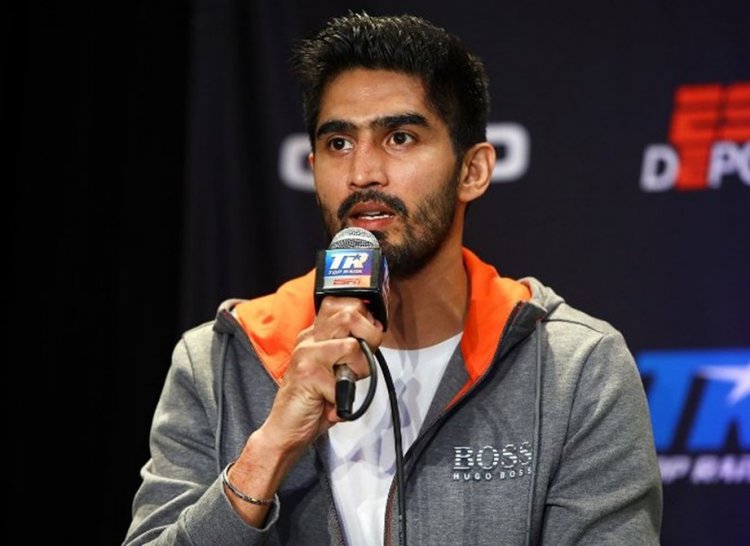 No stopping Vijender, claims 12th successive professional win