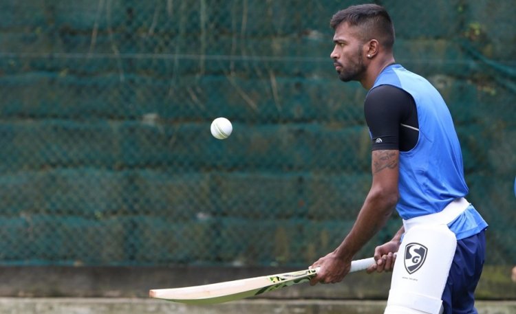 Pandya trains with Indian team, bowls at nets