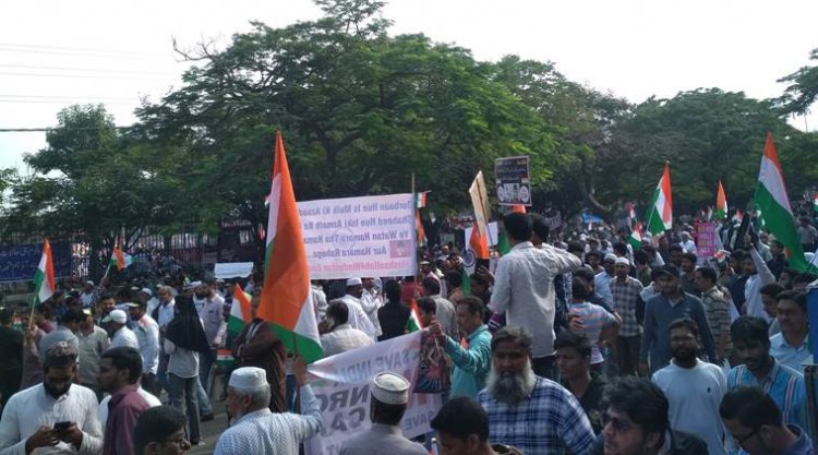Protest against CAA, NRC in Hyderabad