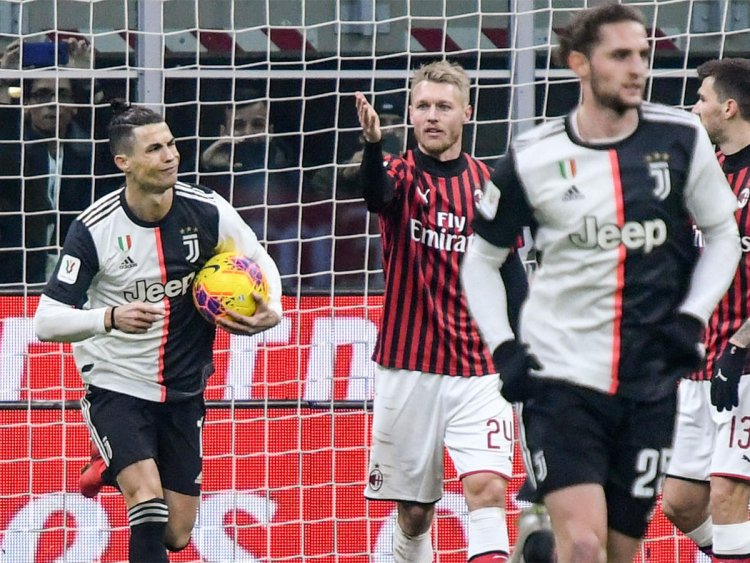 Ronaldo penalty snatches Juventus first-leg draw at Milan
