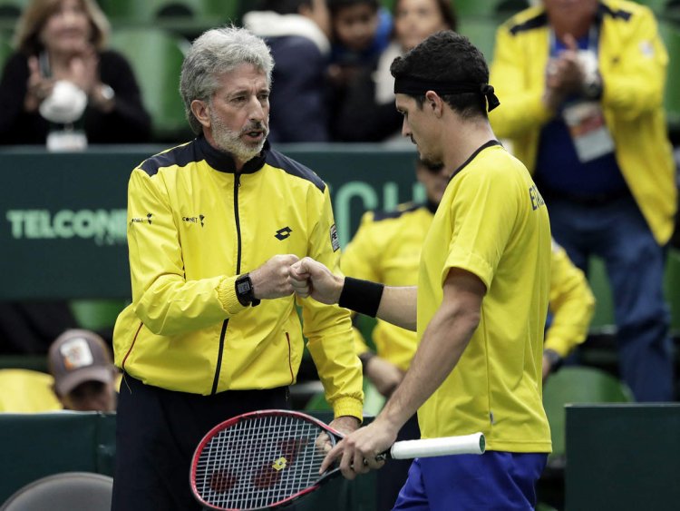 Fist bumps replace handshakes, sweaty towels off limits in Davis Cup