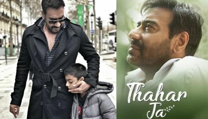 Ajay Devgn takes help of son Yug for song 'Thahar Ja'