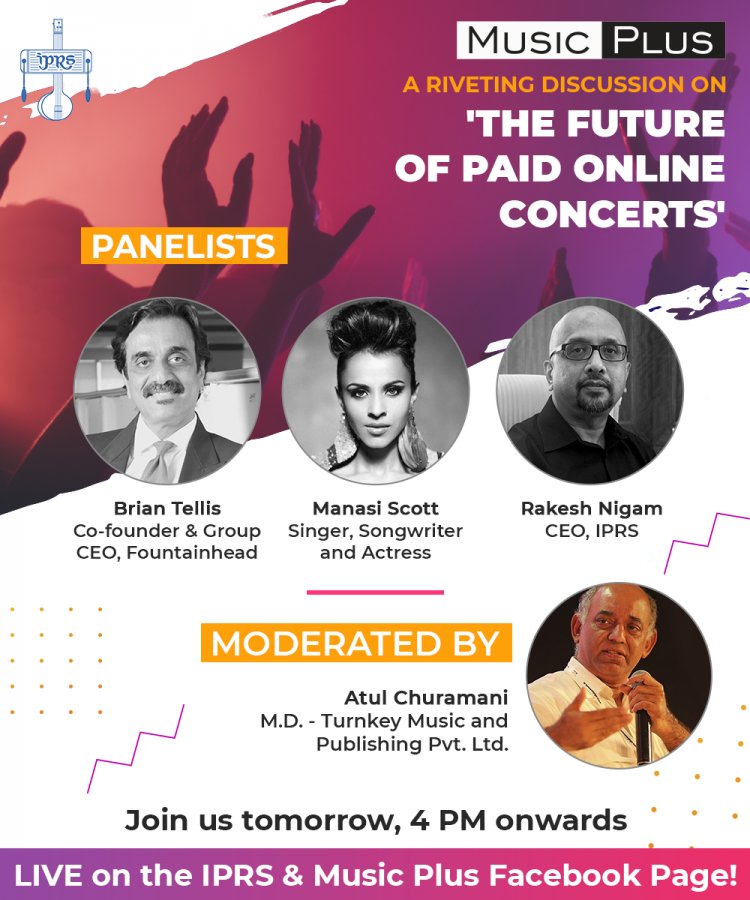 IPRS to host a webinar on ‘The Future of Paid Online concerts’ in association with Music Plus