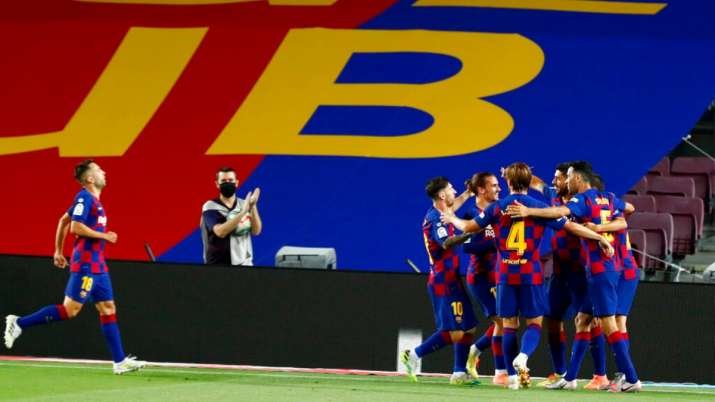 Barcelona wins derby against Espanyol, relegates city rival