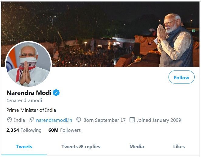 PM Modi now has 6 crore followers on Twitter