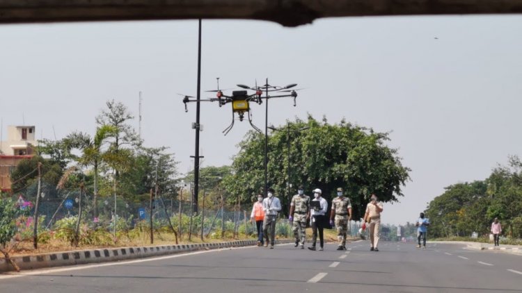 Drone deployed to sanitise Odisha town