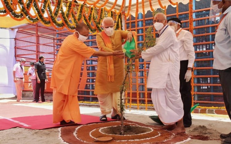 PM performs bhoomi pujan' for Ram temple in Ayodhya