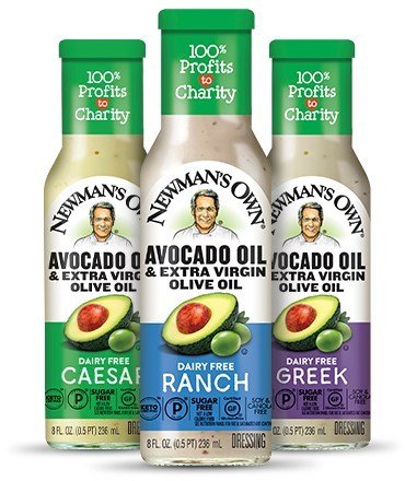 Newman's Own® Announces Lineup of New Avocado Oil & Extra Virgin Olive Oil Based Salad Dressings