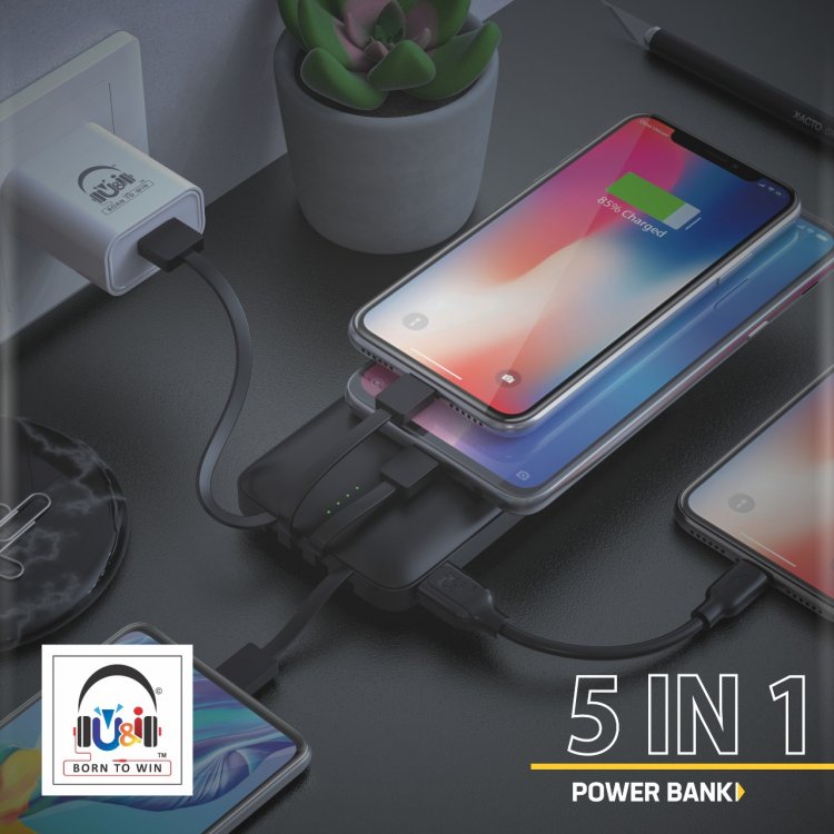 U&i 'Check', an All-New 10000 mAh Power bank with 4 in 1 Inbuilt Charging Cables