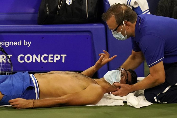 Pain in the neck: Djokovic wins post-hiatus debut; Keys out
