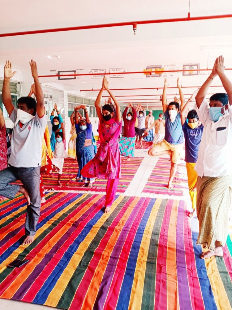 Special Yoga training for COVID Care Centres in Hubballi, Dharwad