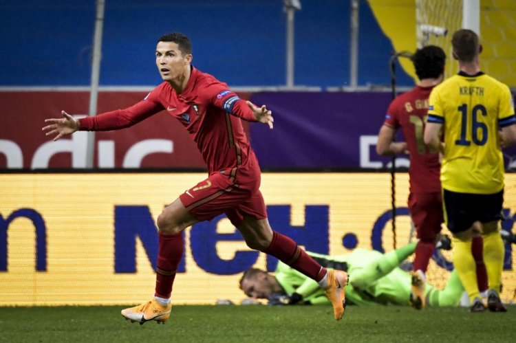 Ronaldo reaches century of international goals for Portugal