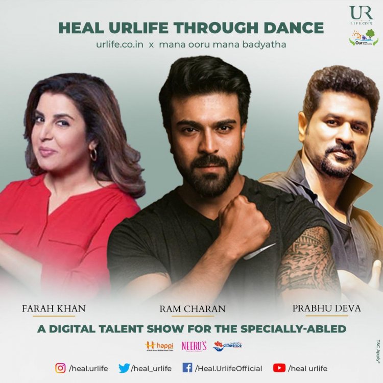 Ram Charan, Prabhudheva and Farah Khan gear up to host – Heal URlife through Dance; A digital para dance talent show for the specially-abled to promote mental wellbeing during these tough times!