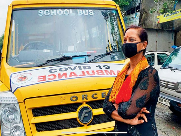 Mumbai Woman Use Her Own Bus as COVID 19 Ambulance