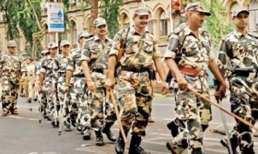 K'taka bypolls: Paramilitary forces arrive in city