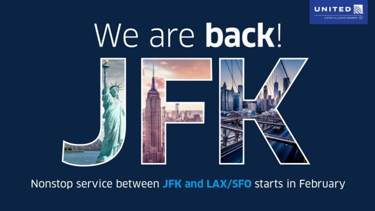 We are Back! United Announces Return to New York's JFK Airport