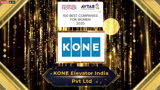 KONE Elevator India Once Again in the List of 100 Best Companies for Women
