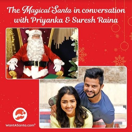 Magical Santa Virtually Interacts with Suresh and Priyanka Raina