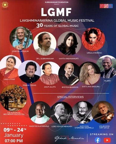 National and International Artists to Perform in 30th Lakshminarayana Global Music Festival