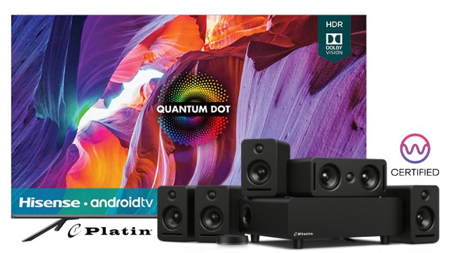 First Complete Home Cinema Bundles with Hisense TVs, WiSA SoundSend Wireless Audio Transmitter and Platin Audio 5.1 Speakers Available at Retail
