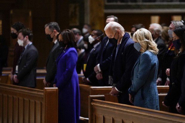 Joe Biden and Kamala Harris attend Church Service before inauguration