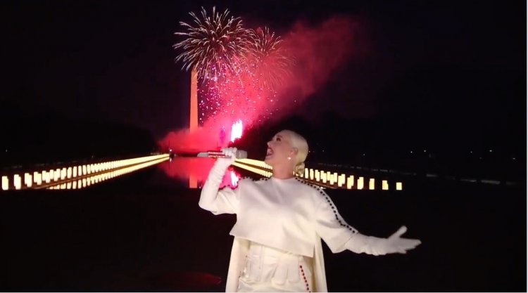 Katy Perry sings 'Fireworks', closes presidential inauguration day with patriotic performance