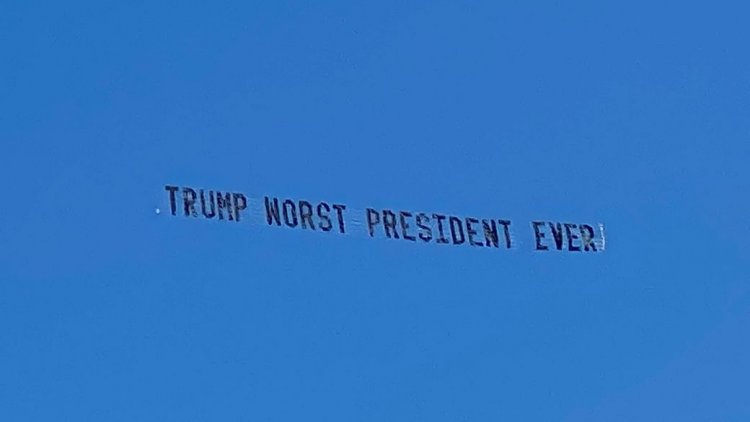 'Worst President ever' banner flew near Trump's resort in Florida